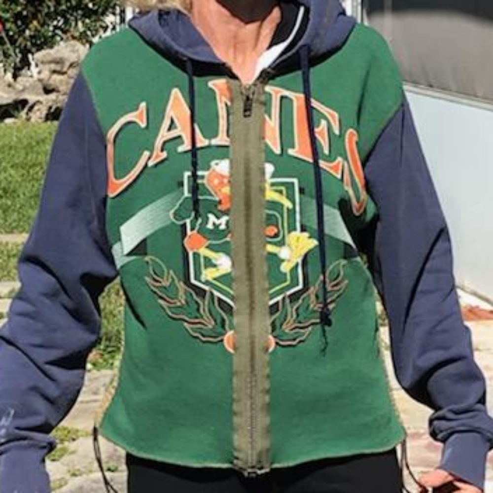 UM Canes custom zippered hoodie